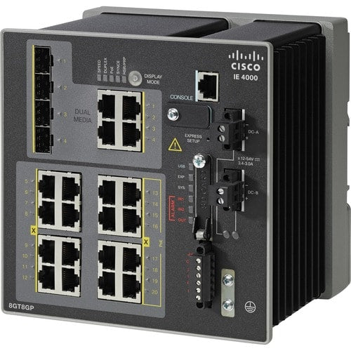 IE 4000 8X RJ45 10/100/1000 W/8X 1G POE 4X 1G COMBO