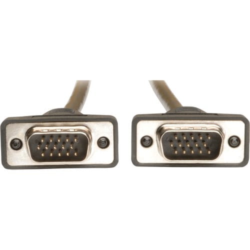 Cable coaxial para monitor VGA de 3 m (10 pies) de Tripp Lite, perfil bajo, con RGB de alta resolución HD14 M/M, 3 m (10 pies)