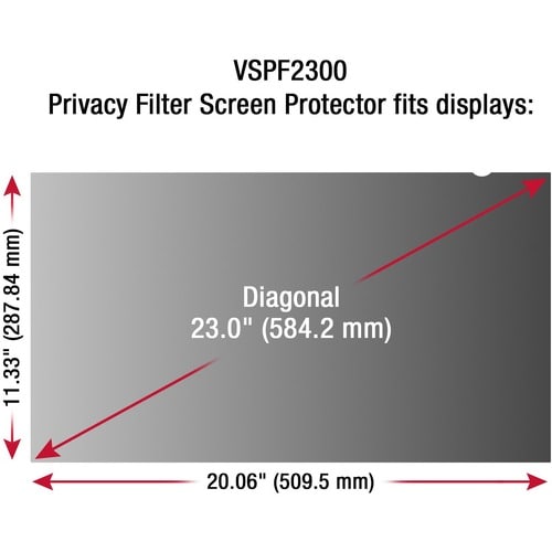 Filtre de confidentialité ViewSonic pour écran de protection
