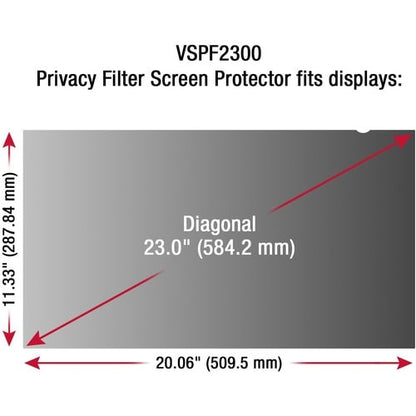 Filtre de confidentialité ViewSonic pour écran de protection
