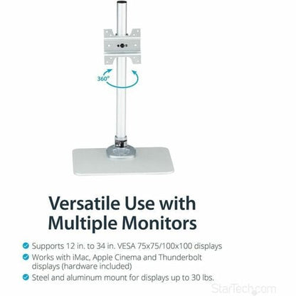 StarTech.com Single Monitor Stand, For up to 34" (