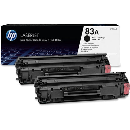 2 cartuchos de tóner originales LaserJet 83A negros
