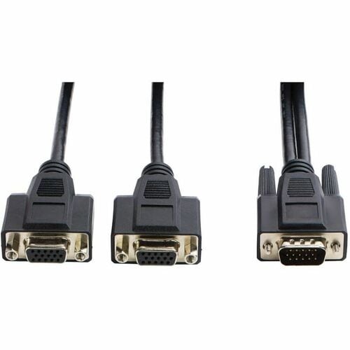 Tripp Lite 6ft VGA Monitor Y Splitter Cable High Resolution HD15 M/2xF 6'