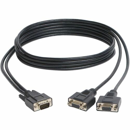 Tripp Lite 6ft VGA Monitor Y Splitter Cable High Resolution HD15 M/2xF 6'