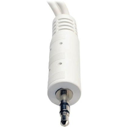 Tripp Lite 6in Mini Stereo Cable Adapter Y Splitter 3.5mm M to 2xF White 6\" - 6\" (152.40