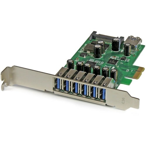 Tarjeta PCI Express USB 3.0 de 7 puertos StarTech.com - 5 Gbps - Estándar y de perfil bajo