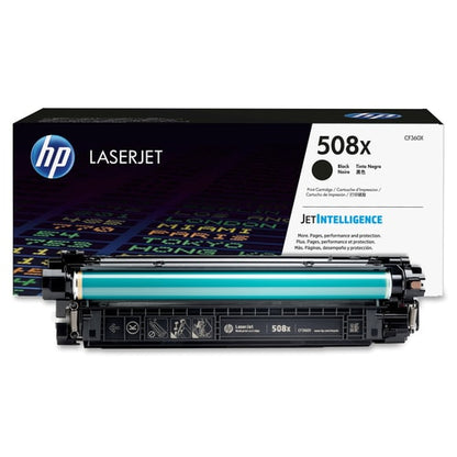 Cartucho de tóner láser original de alto rendimiento HP 508X (CF360X)