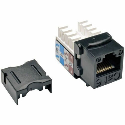 Conector Keystone de conexión a presión estilo 110 Cat6/Cat5e de Tripp Lite by Eaton - Negro, paquete de 10 - 10 -