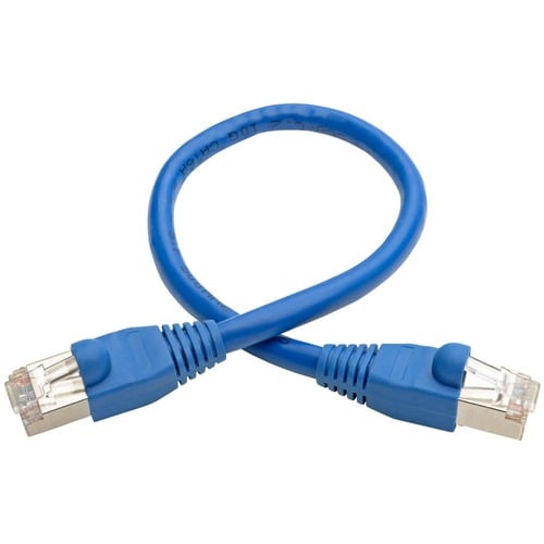 Câble de raccordement bleu Cat6a Tripp Lite par Eaton de 1 pi - Réseau de catégorie 6a de 1 pi (0,30 m)