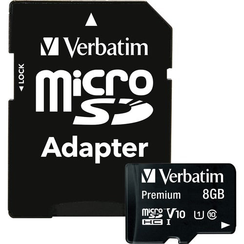 8GB PREM MICROSDHC MEM CARD MULTI 20 WITH ADAPTER UHS-I V10 U1