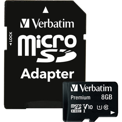 8GB PREM MICROSDHC MEM CARD MULTI 20 WITH ADAPTER UHS-I V10 U1