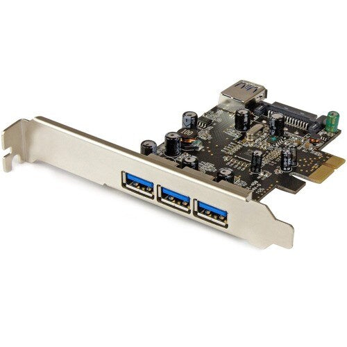 Tarjeta PCI Express USB 3.0 de 4 puertos StarTech.com (3 externos y 1 interno) de 5 Gbps