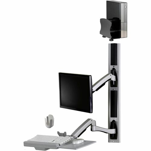 Soporte de pared con riel de brazo doble Amer Mounts (pantalla y