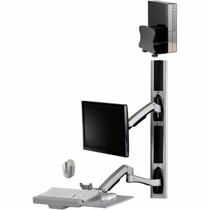 Soporte de pared con riel de brazo doble Amer Mounts (pantalla y