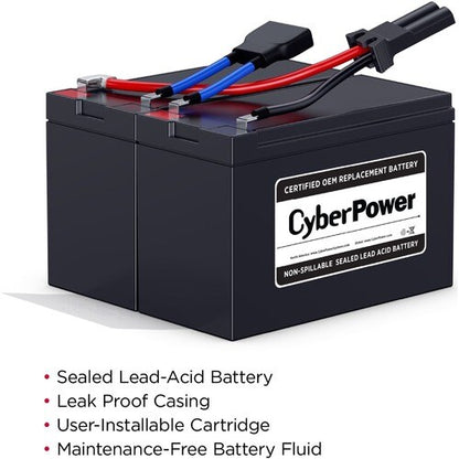Cyber Power CyberPower RB1290X2B UPS Replacement Battery Cartridge for