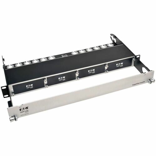 Panel de gabinete de fibra de cobre de alta densidad Tripp Lite con capacidad para 4 casetes, 1U - 4