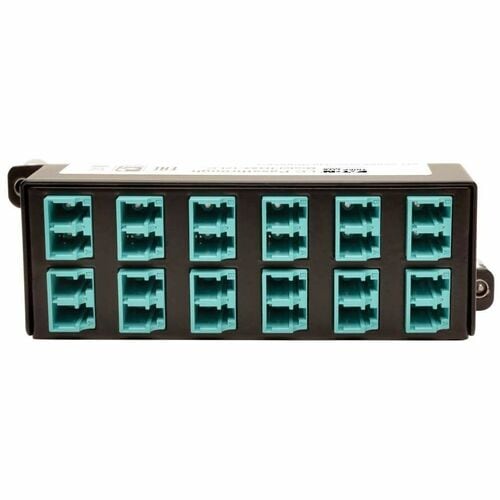 Casete de paso de alta densidad de 10 GbE de Tripp Lite, conexión dúplex de 12 LC - 24