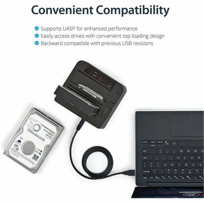 Base de conexión SATA USB 3.1 de 2 bahías, generación 2, sin herramientas y sin bandeja con UASP