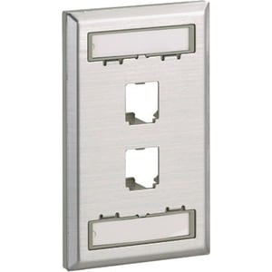 Plaque frontale Panduit CFPL2SY - 2 prises - 1 groupe - Acier inoxydable - 1