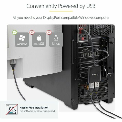 StarTech.com Dual-Monitor DisplayPort 1.2 Splitter, DisplayPort to 2x DP Multi