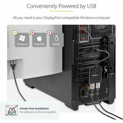 StarTech.com Dual-Monitor DisplayPort 1.2 Splitter, DisplayPort to 2x DP Multi