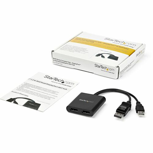StarTech.com Dual-Monitor DisplayPort 1.2 Splitter, DisplayPort to 2x DP Multi