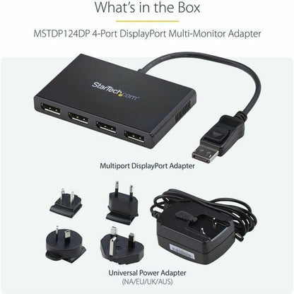 StarTech.com 4-Port DisplayPort 1.2 Splitter, DisplayPort to 4x DP Multi