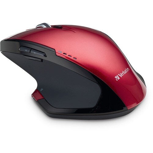 Souris de bureau sans fil Verbatim Deluxe à 8 boutons - LED bleue/optique
