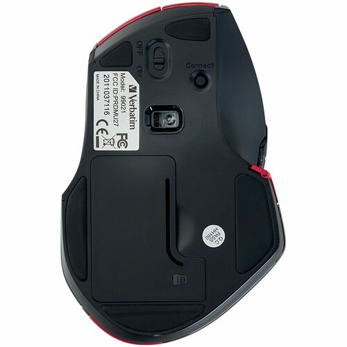 Souris de bureau sans fil Verbatim Deluxe à 8 boutons - LED bleue/optique