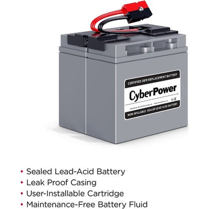 Cartouche de batterie de remplacement pour onduleur CyberPower CyberPower RB12170X2A pour