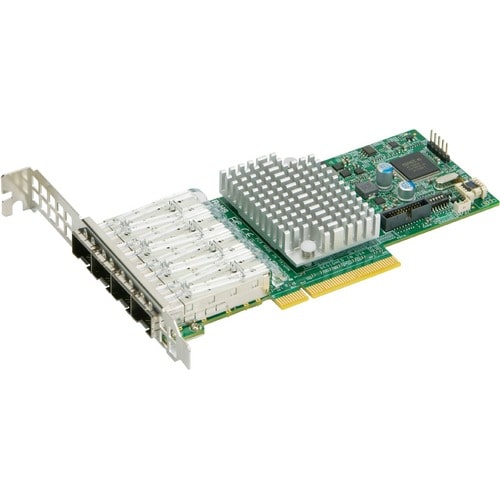 Tarjeta Ethernet Supermicro 10 Gigabit - 4 puertos - Fibra óptica - 10GBase