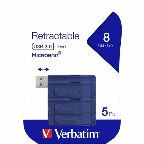 5PK 8GB USB FLASH DRIVE BLUE MULTI 4