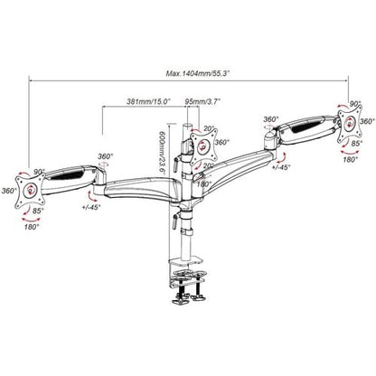 Support de serrage Hydra3 d'Amer Mounts pour écran plat