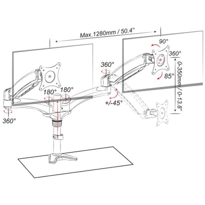 Support de fixation pour moniteur Amer Mounts HYDRA2