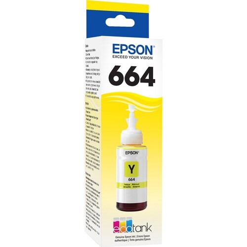 Bouteille d'encre jaune Epson T664 - Jet d'encre - Jaune - 6 500 pages