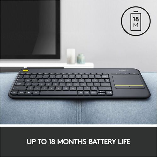 Clavier sans fil Logitech K400 Plus Touchpad - Connectivité sans fil - Interface USB