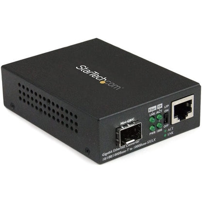 Convertidor de medios de fibra Gigabit Ethernet de StarTech.com con ranura SFP abierta