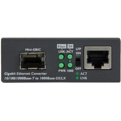 Convertidor de medios de fibra Gigabit Ethernet de StarTech.com con ranura SFP abierta