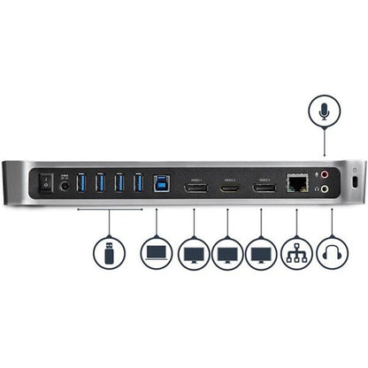 Estación de acoplamiento USB 3.0 para tres monitores de StarTech.com
