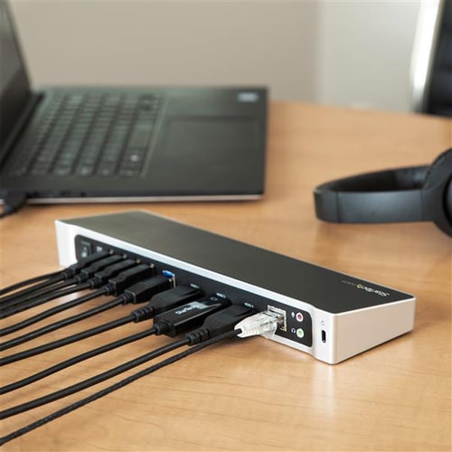 Estación de acoplamiento USB 3.0 para tres monitores de StarTech.com