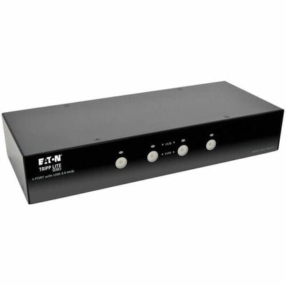 4-PORT DISPLAYPORT KVM SWITCH WITH AUDIO CABLES AND USB 3.0 SUPER
