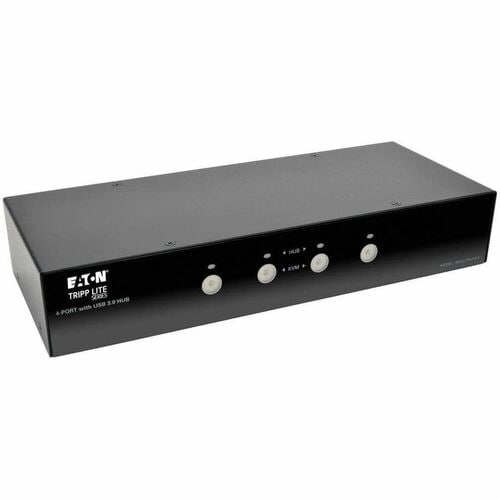 4-PORT DISPLAYPORT KVM SWITCH WITH AUDIO CABLES AND USB 3.0 SUPER