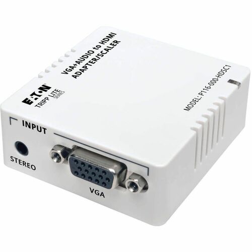 Tripp Lite VGA to HDMI Adapter Converter for Stereo Audio / Video White - 1920 x 1440 - 16
