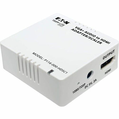 Tripp Lite VGA to HDMI Adapter Converter for Stereo Audio / Video White - 1920 x 1440 - 16
