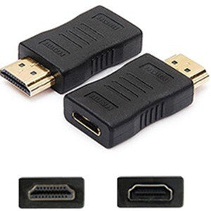 AddOn HDMI Male to HDMI Female Black Adapter