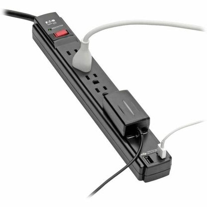 Tripp Lite Surge Protector Power Strip 6 Outlet 2 USB Ports 6 ' Cord B