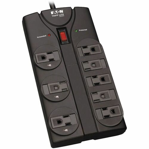 Tripp Lite Surge Protector Power Strip 8 Outlet 8 ' Cord Black 1440 J