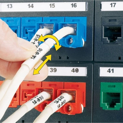 Panduit Turn-Tell Wire & Cable Label - 1\" (25.40 mm) Width x 1 1/2\" (38.10 mm) Length -