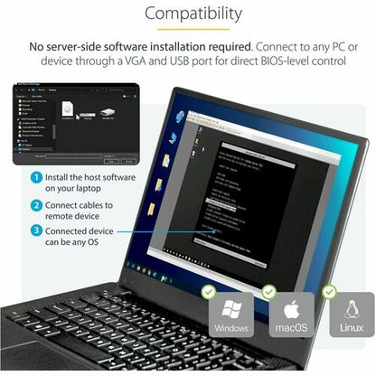 PORTABLE KVM CONSOLE VGA USB CRASH CART ADAPTER