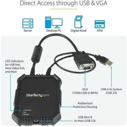 PORTABLE KVM CONSOLE VGA USB CRASH CART ADAPTER
